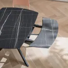 Rozkládací barelový stůl z vrstveného HPL s různými povrchovými úpravami - Incontro Viadurini