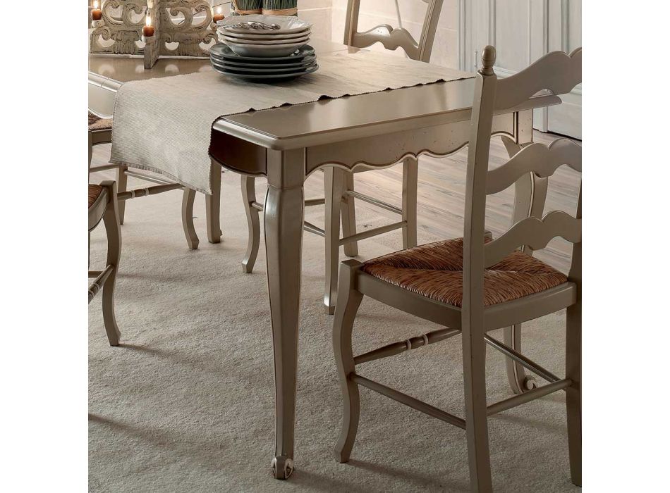 Rozkládací stůl se 4 židlemi ve světle Dove Grey Made in Italy - Celestino Viadurini