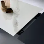 Rozkládací stůl s bočním nástavcem ze sklokeramiky - Aperol Viadurini