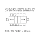 Rozkládací stůl s centrálním otevíráním a skládací hranou Made in Italy - Dalmatian Viadurini