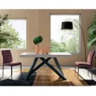 Rozkládací stůl se synchronizovaným centrálním otevíráním z laminátu - Settimmio Viadurini