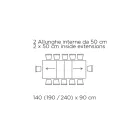 Rozkládací stůl se synchronizovaným centrálním otevíráním z laminátu - Settimmio Viadurini