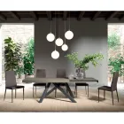 Rozkládací stůl se synchronizovaným bočním otevíráním z melaminu - Settimmio Viadurini