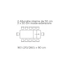 Rozkládací stolek se synchronizovaným bočním otevíráním Made in Italy - Brýle Viadurini