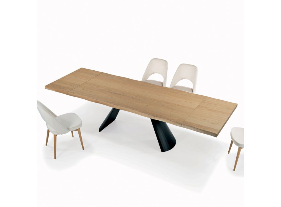 Rozkládací stolek s nepravidelným odkorněným okrajem Made in Italy - Brýle Viadurini