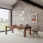 Rozkládací stůl s dýhovanými nohami a deskou Made in Italy - Tash Viadurini