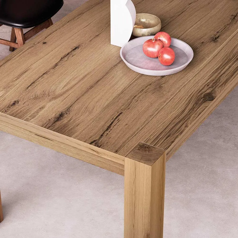 Rozkládací stůl s dýhovanými nohami a deskou Made in Italy - Tash Viadurini