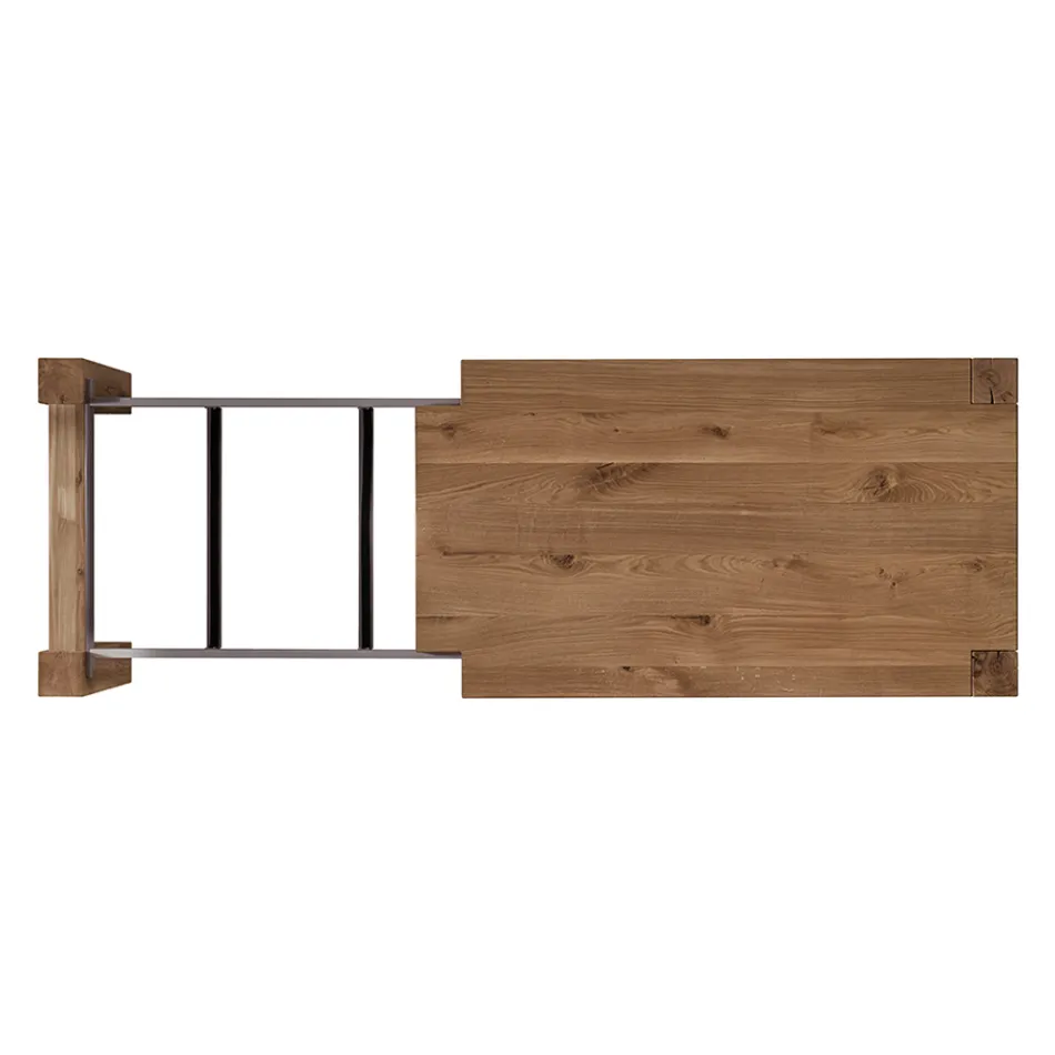 Rozkládací stůl s dýhovanými nohami a deskou Made in Italy - Tash Viadurini