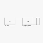 Rozkládací stůl s bílými kovovými nohami a melaminovou deskou - Shaila Viadurini