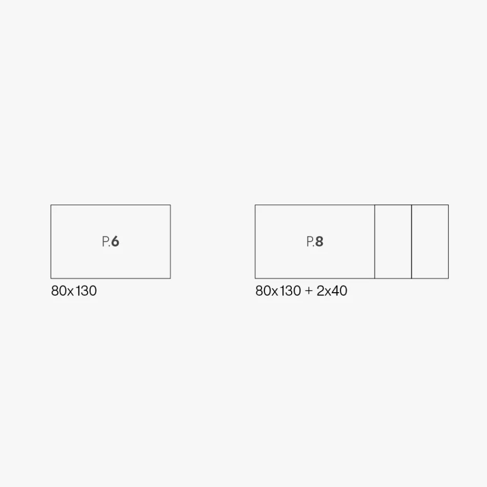 Rozkládací stůl s bílými kovovými nohami a melaminovou deskou - Shaila Viadurini