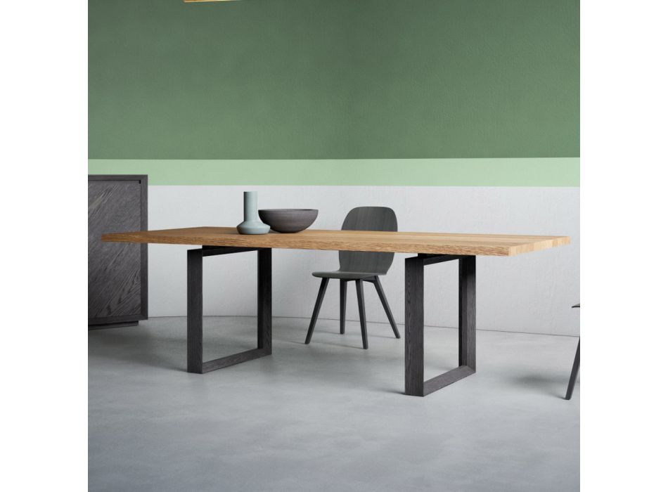 Rozkládací stůl s odkorněnou deskou a hranou Made in Italy - Aravis Viadurini