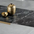 Rozkládací stůl s deskou z laminátu s tmavým mramorovým efektem - Anýz Viadurini