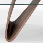 Rozkládací stůl se skleněnou deskou Made in Italy - Equatore Viadurini