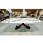 Rozkládací stůl od 180 do 260 cm ze slinutého gresového dřeva s povrchovou úpravou Pandora - Orion Viadurini