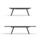 Rozkládací zahradní stůl z pozinkované oceli Made in Italy - Brienne Viadurini