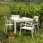 Rozkládací zahradní stůl vyrobený výhradně z hliníku - plech Viadurini