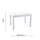 Rozkládací zahradní stůl vyrobený výhradně z hliníku - plech Viadurini