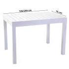 Rozkládací zahradní stůl vyrobený výhradně z hliníku - plech Viadurini