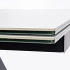 Rozkládací jídelní stůl 240 cm sklo a keramická deska - Barone Viadurini