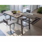 Rozkládací jídelní stůl ze dřeva a kovu do 280 cm - Gallotto Viadurini