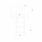 Rozkládací jídelní stůl ze dřeva a kovu do 280 cm - Gallotto Viadurini