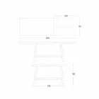 Rozkládací jídelní stůl ze dřeva a kovu do 280 cm - Gallotto Viadurini