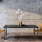 Rozkládací stůl do obývacího pokoje s melaminovou deskou a kovovými nohami - Shaila Viadurini