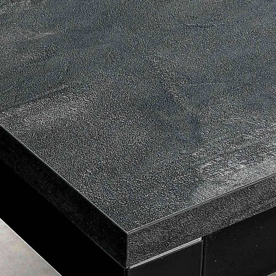 Rozkládací stůl do obývacího pokoje s melaminovou deskou a kovovými nohami - Shaila Viadurini