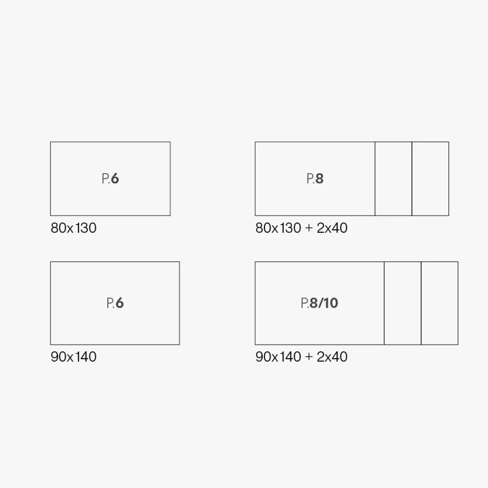 Rozkládací stůl do obývacího pokoje s melaminovou deskou a kovovými nohami - Shaila Viadurini