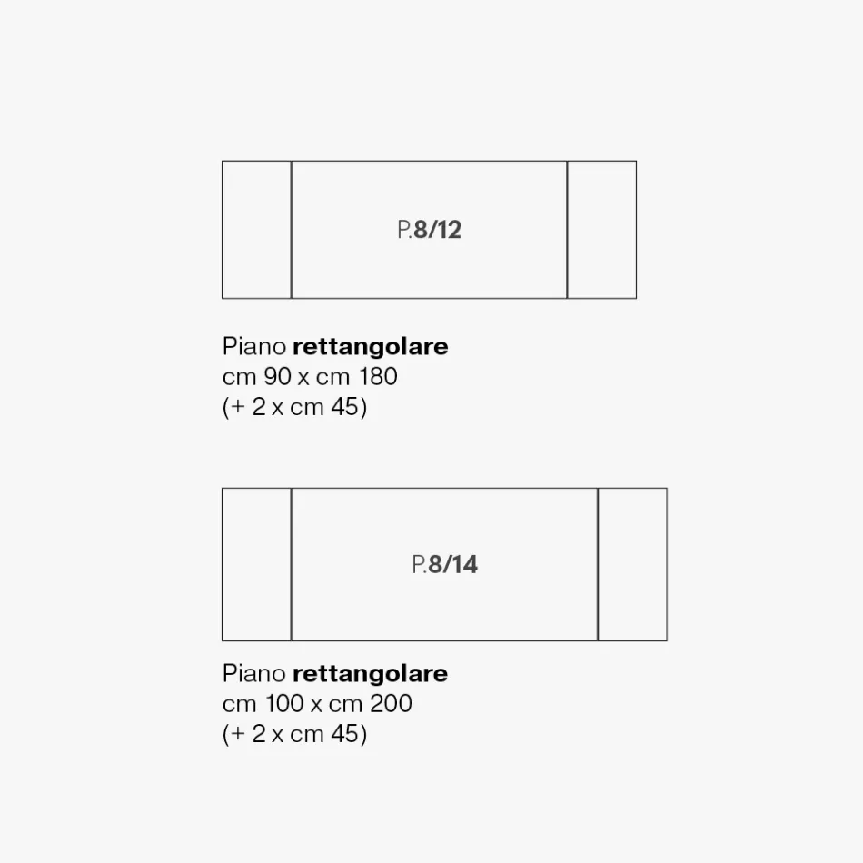Rozkládací stůl do obývacího pokoje z kovu a sklokeramiky Made in Italy - Meluso Viadurini