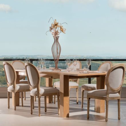 Rozkládací stůl do obývacího pokoje z masivního teakového dřeva - Fidia Viadurini