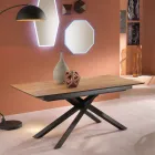 Rozkládací designový stůl s kovovými nohami, Lucera Viadurini