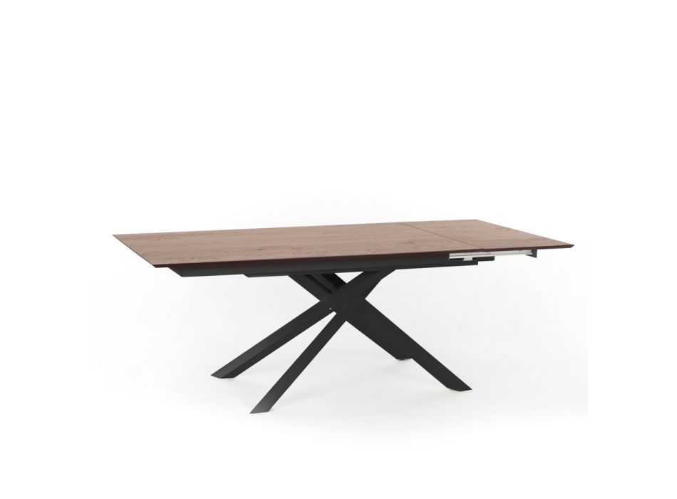 Rozkládací designový stůl s kovovými nohami, Lucera Viadurini