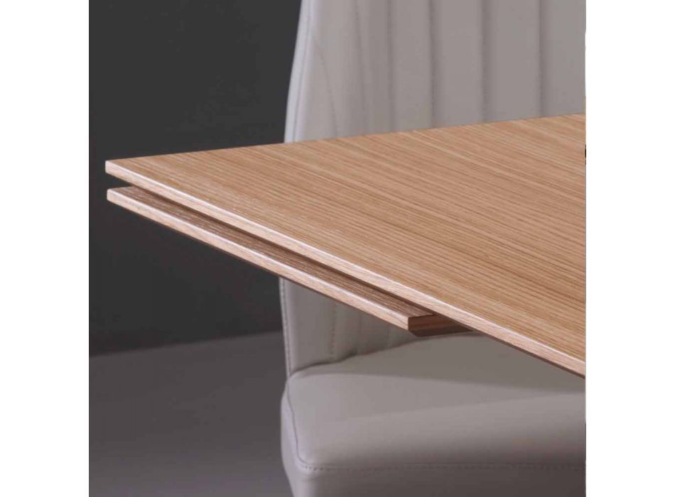 Designový výsuvný stůl s dubovou deskou Daryl, vyrobený v Itálii Viadurini