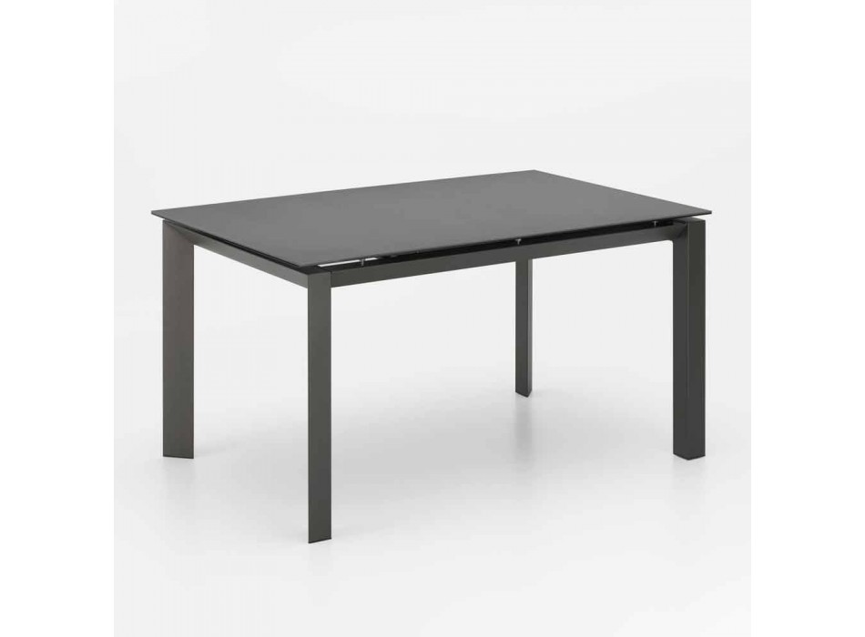 Rozšiřitelný designový stůl s keramickou deskou a mdf, Nosate Viadurini