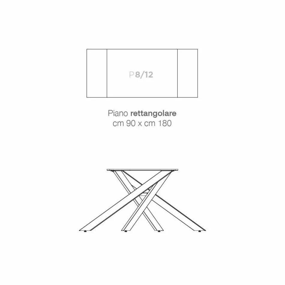 Rozšiřitelný stolek z keramického skla vyrobený v Itálii, Dionigi Viadurini