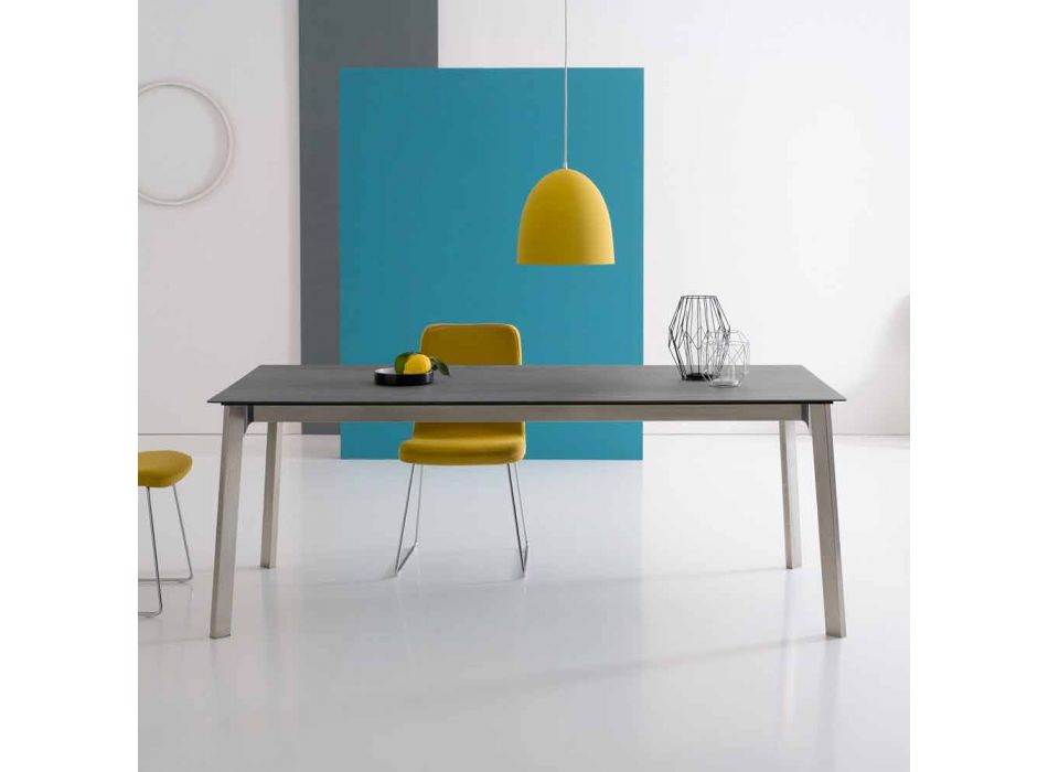 Rozkládací designový stůl, vyrobený v Itálii v hliníku - Arnara Viadurini