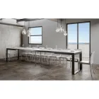 Rozkládací stůl moderního designu z melaminového dřeva - Badesi Viadurini