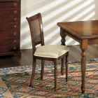 Rozkládací stůl a 2 židle z patinovaného ořechu Made in Italy - Biotit Viadurini