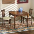 Rozkládací stůl a 2 židle z patinovaného ořechu Made in Italy - Biotit
