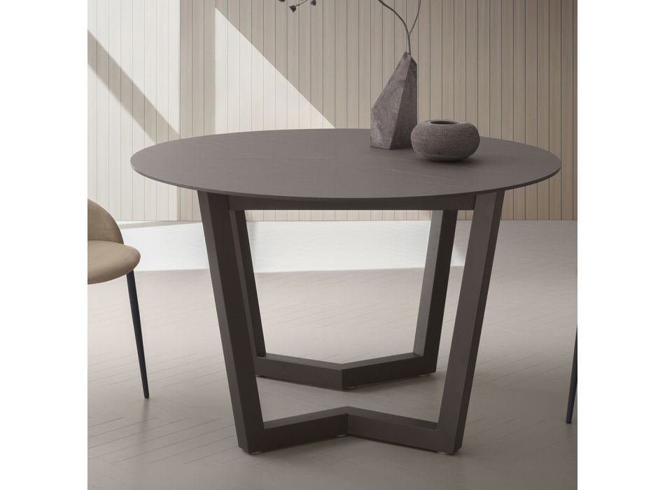 Rozkládací stůl až 180 cm Kulatý Hpl laminovaný Made in Italy - Bastiano Viadurini