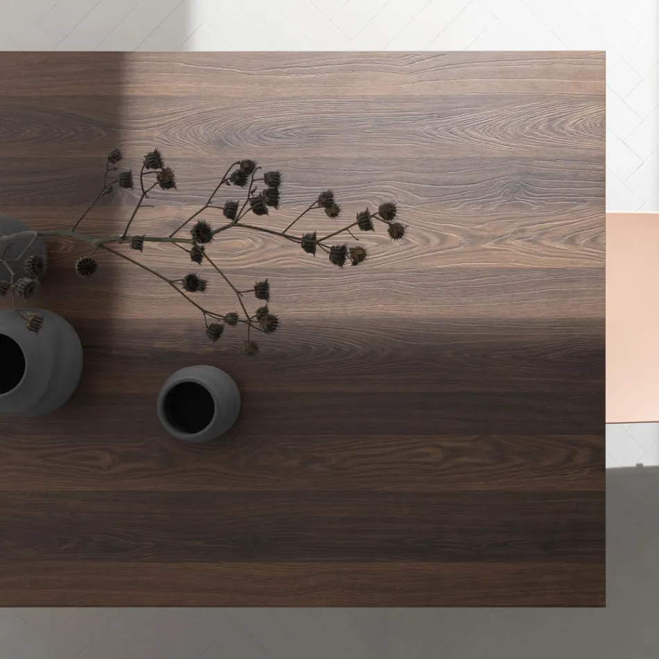 Rozkládací stůl až 238 cm Moka Metal a Hpl Made in Italy - Pablito Viadurini