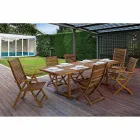 Rozkládací dřevěný zahradní stůl až do 240 cm, od Design - Roxen Viadurini
