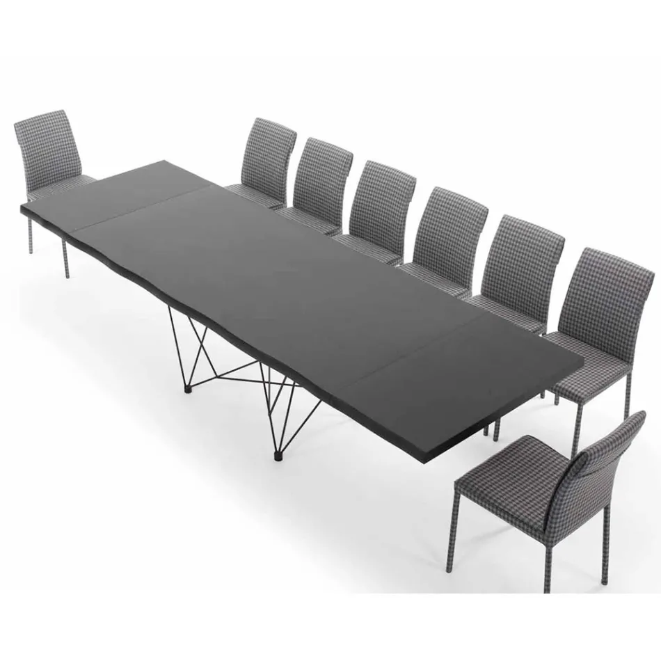 Rozkládací stůl až na 300 cm z dýhovaného dřeva Made in Italy – Ezzellino Viadurini