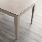 Rozkládací stůl až do 380 cm in vitro keramiky a kovu Cagliari Viadurini