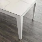 Rozkládací stůl až do 380 cm in vitro keramiky a kovu Cagliari Viadurini