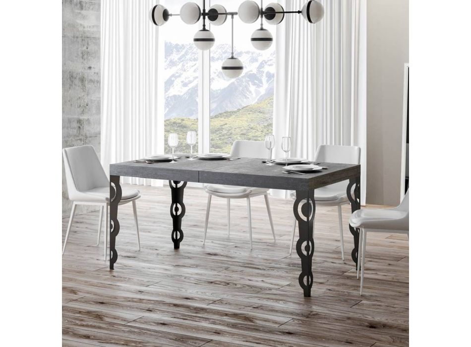 Rozkládací stůl až 4 m z melaminového dřeva a železa Made in Italy - Marella Viadurini