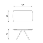 Rozkládací stůl až 180 cm z keramiky na sklo a kov - Lozzolo Viadurini