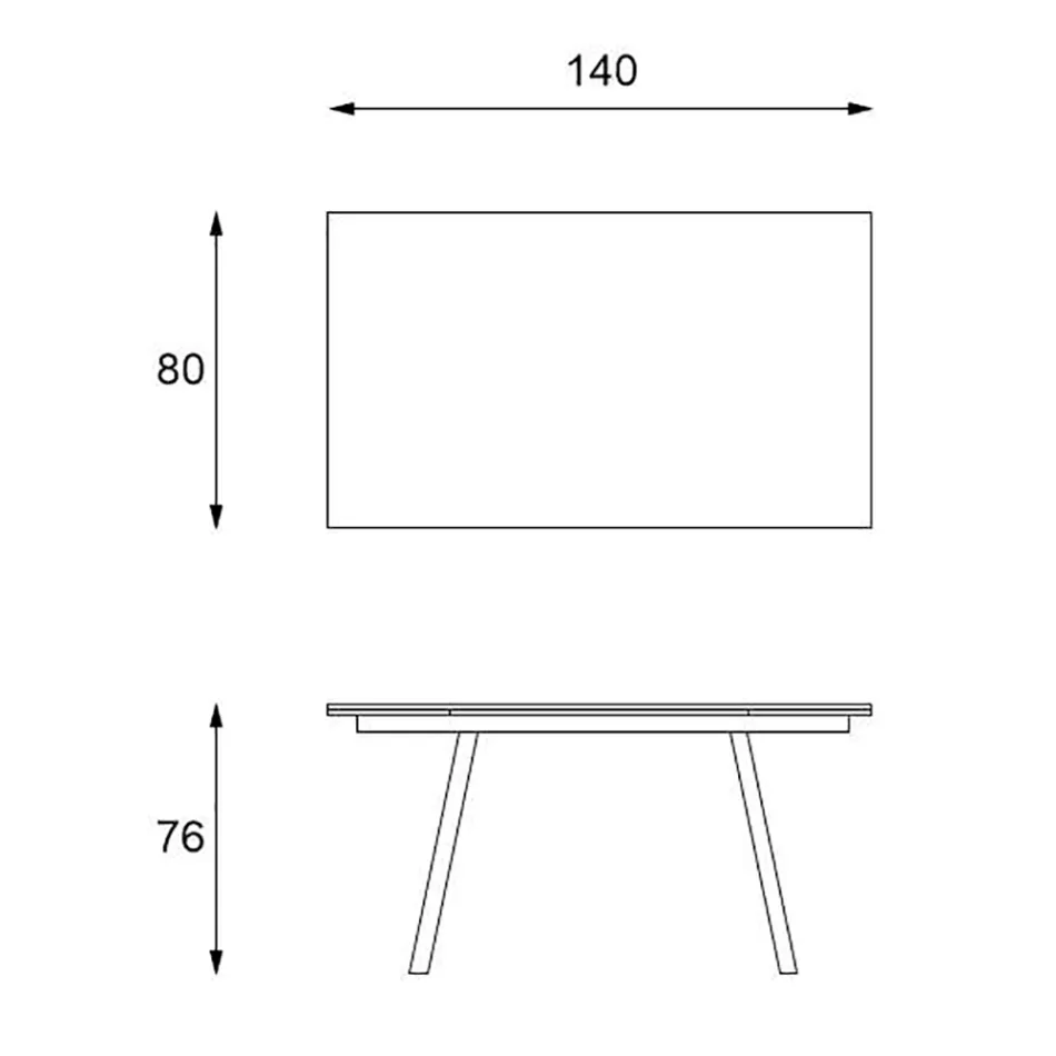 Rozkládací stůl až 200 cm v provedení Marble Effect Sintered Stone - Ananas Viadurini