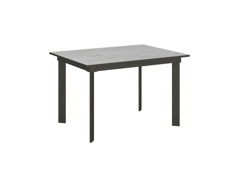Rozkládací stůl až 220 cm s železným rámem a hranou Made in Italy - Luna Viadurini
